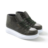 High Top Platform Sneakers for Men by Apollo | Kelly X in Verdant Allure
