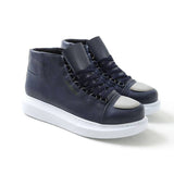 High Top Platform Sneakers for Men by Apollo | Kelly X in Nautical Nuance