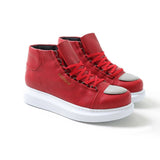 High Top Platform Sneakers for Men by Apollo | Kelly X in Ruby Radiance