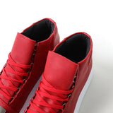 High Top Platform Sneakers for Men by Apollo | Kelly X in Ruby Radiance