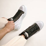 Elegant Casual Boots for Men by Apollo Moda | Zaro Olive Elegance