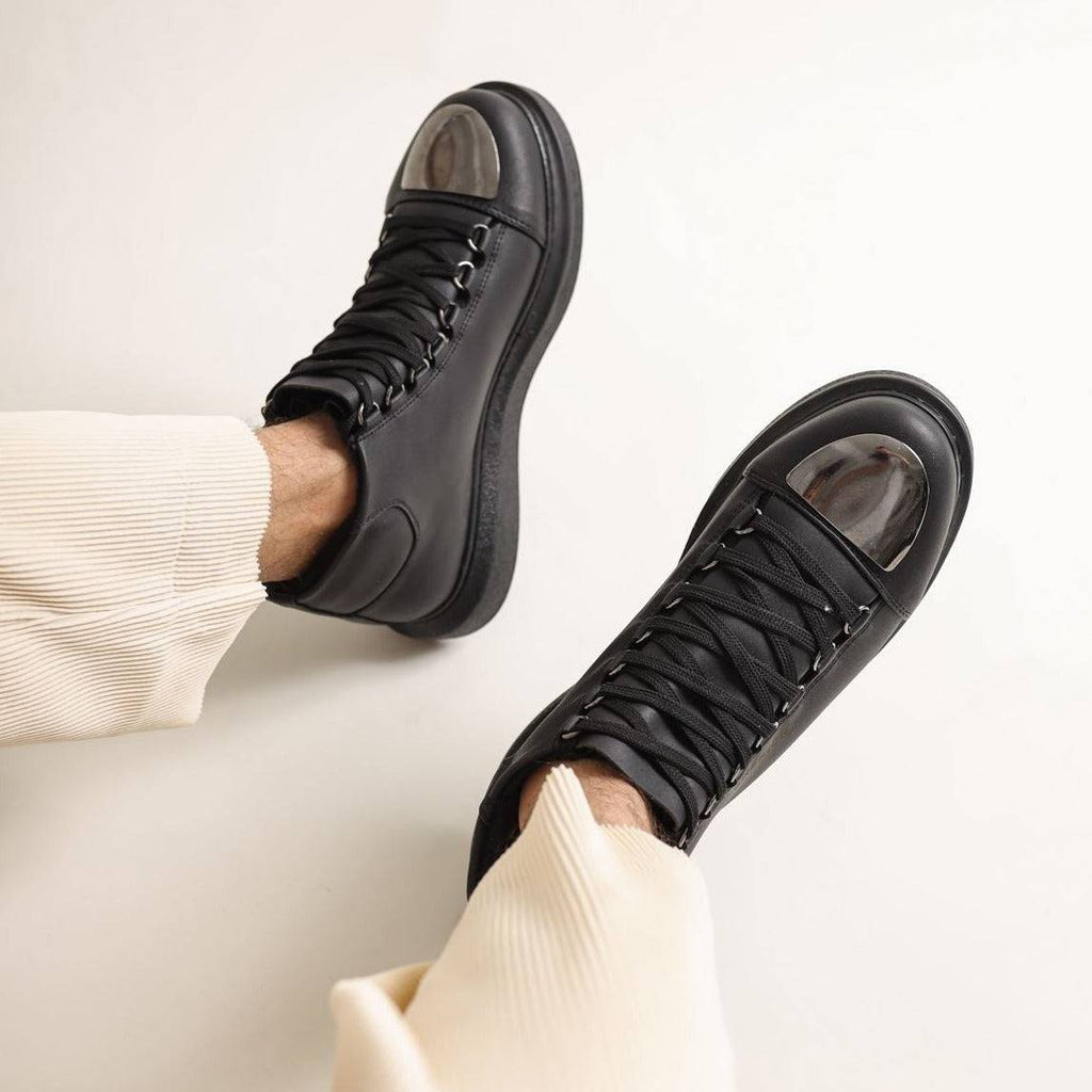 High Top Platform Sneakers for Men by Apollo | Kelly X in Obsidian Elegance