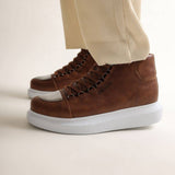 High Top Platform Sneakers for Men by Apollo | Kelly X in Earthy Elegance