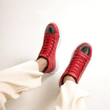 High Top Platform Sneakers for Men by Apollo | Kelly X in Ruby Radiance