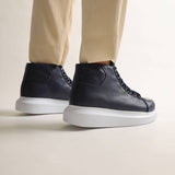 High Top Platform Sneakers for Men by Apollo | Kelly X in Nautical Nuance