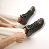 High Top Platform Sneakers for Men by Apollo | Kelly X in Verdant Allure