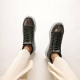 High Top Platform Sneakers for Men by Apollo | Kelly X in Verdant Allure