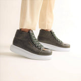 High Top Platform Sneakers for Men by Apollo | Kelly X in Verdant Allure