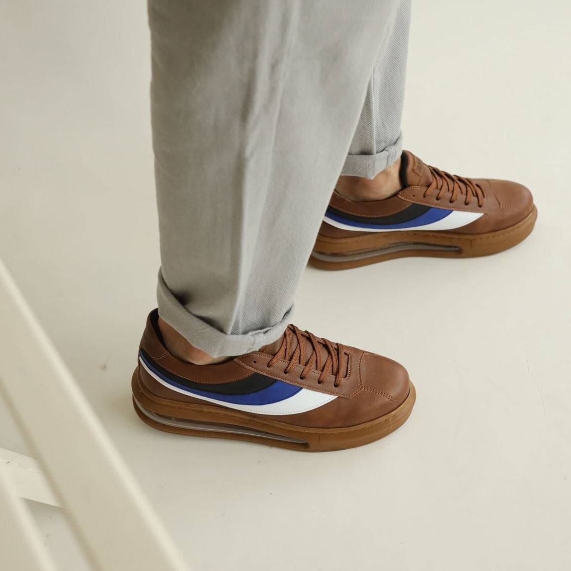 Casual Men's Sneakers With Air Soles by Apollo Moda | Espana Earthy Horizon