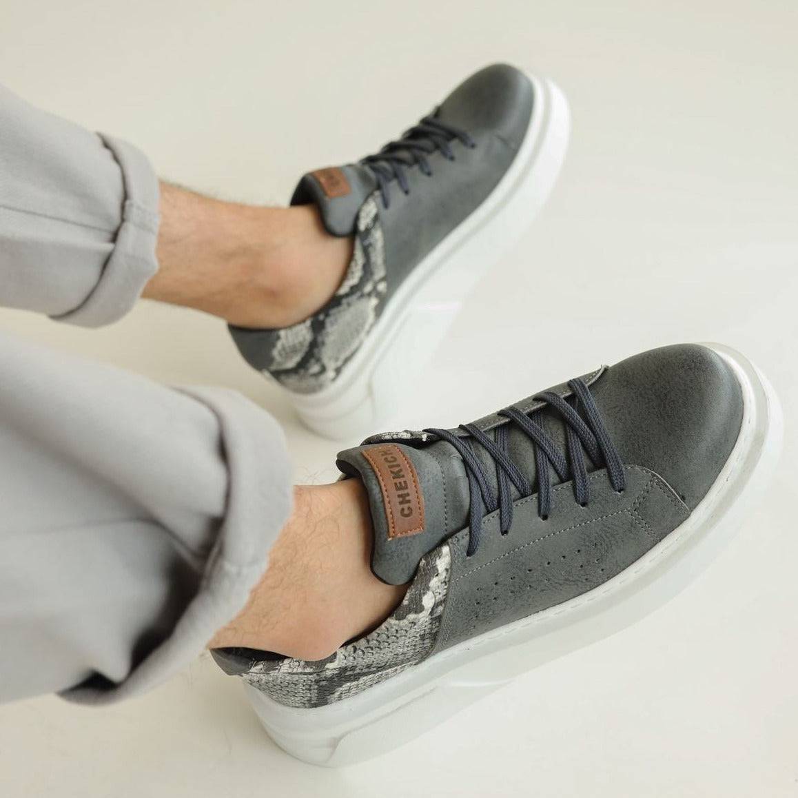 Low Top Casual Sneakers for Men by Apollo | Santos in Grey