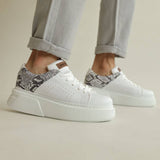 Low Top Casual Sneakers for Men by Apollo Moda | Santos Serpent Luxe