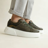 Low Top Casual Sneakers for Men by Apollo Moda | Santos Forest Serpent