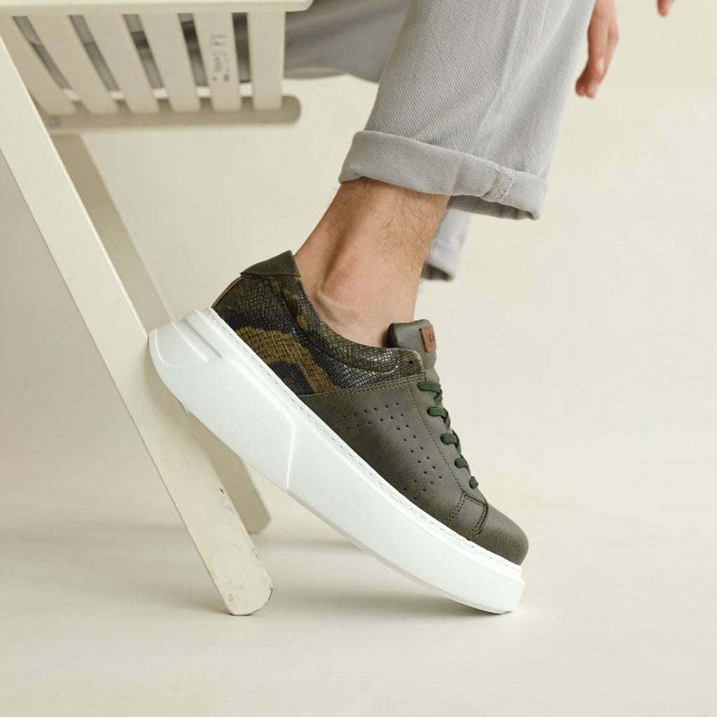 Low Top Casual Sneakers for Men by Apollo Moda | Santos Forest Serpent