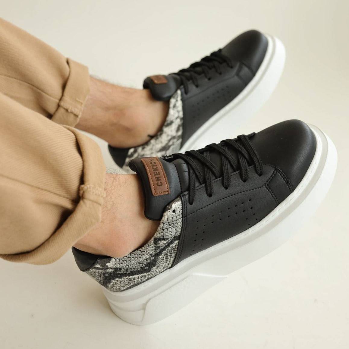 Low Top Casual Sneakers for Men by Apollo | Santos in Black