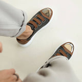 Slip-On Metal Toe Cap Sneakers for Men by Apollo | Luiz Y in Shadowed Umber