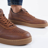 Low Top Retro Casual Sneakers for Men by Apollo Moda | Punto Earthy Allure