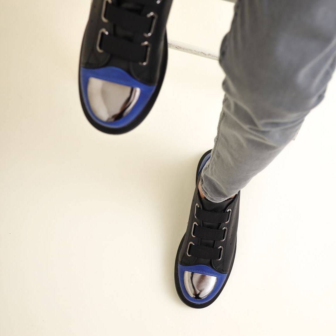 Slip-On Metal Toe Cap Sneakers for Men by Apollo | Luiz Y Midnight Echo