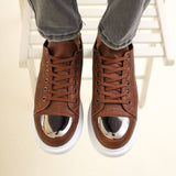 Low Top Metal Toe Cap Men's Sneakers by Apollo | Luiz Z in Earthy Elegance