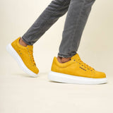 Low Top Casual Sneakers for Men by Apollo Moda | Pluto Goldenrod Yellow