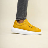 Low Top Casual Sneakers for Men by Apollo Moda | Pluto Goldenrod Yellow