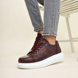 Casual Women's Low Top Sneakers by Apollo | Luiz Z in Bordeaux Brilliance