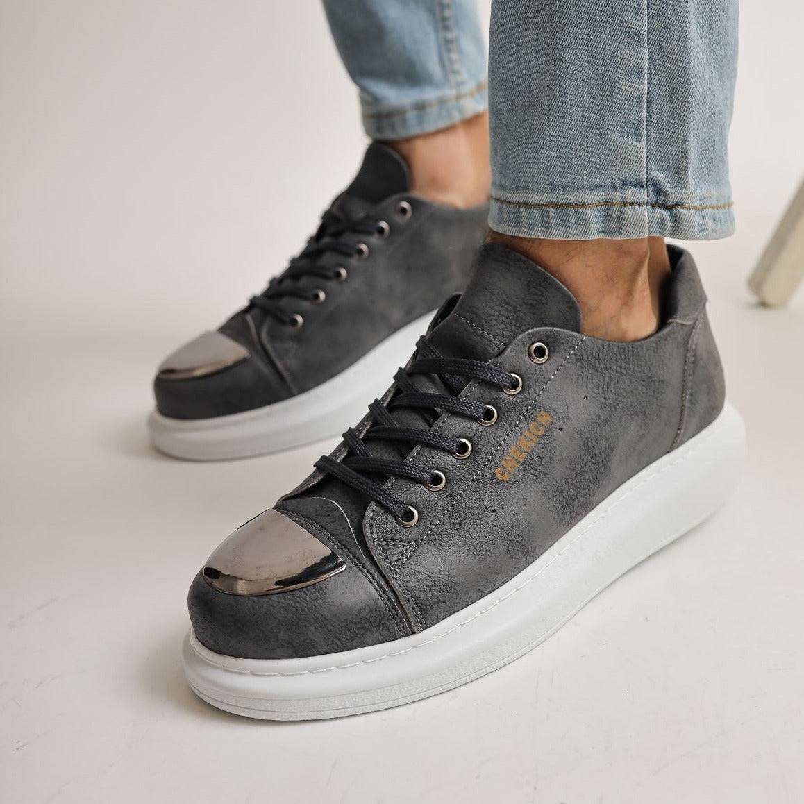 Casual Women's Low Top Sneakers by Apollo | Luiz Z in Anthracite Grace