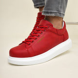 Low Top Casual Everyday Sneakers for Men by Apollo Moda | Pluto Radiant Red