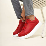 Low Top Casual Everyday Sneakers for Men by Apollo Moda | Pluto Radiant Red