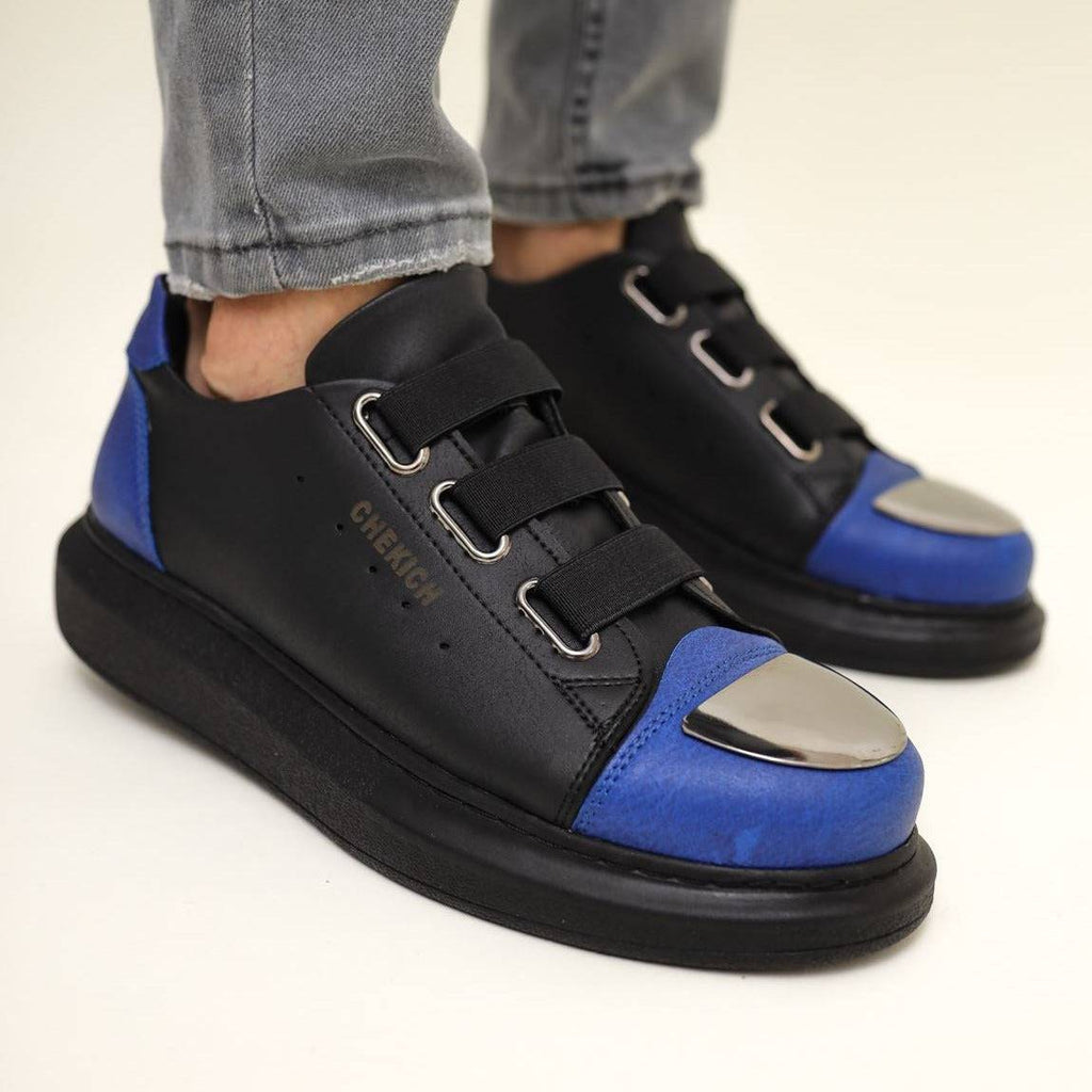 Slip-On Metal Toe Cap Sneakers for Men by Apollo | Luiz Y Midnight Echo