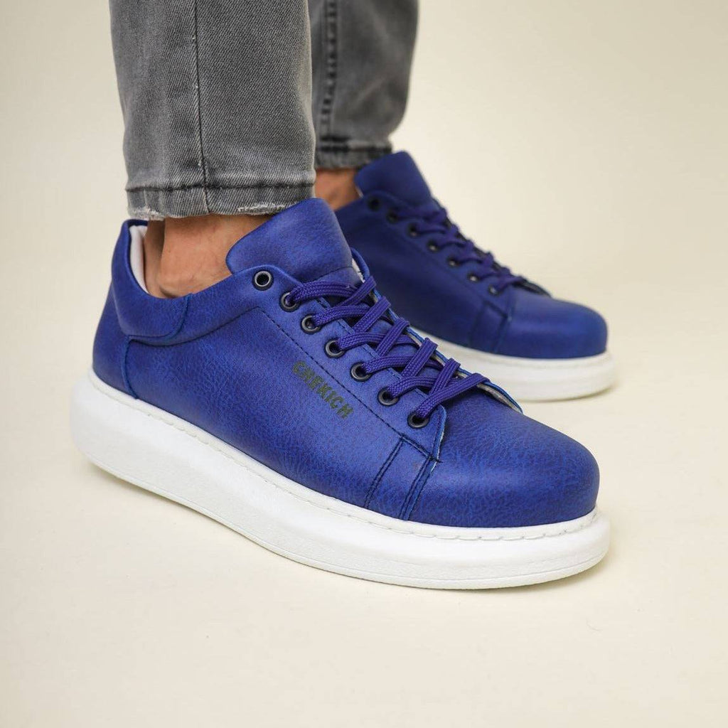 Low Top Casual Sneakers for Men by Apollo Moda | Pluto Azure Blue
