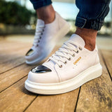 Casual Women's Lace-Up Low Top Sneakers by Apollo | Luiz Z in Pristine Purity