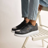 Casual Women's Low Top Sneakers by Apollo | Luiz Z in Anthracite Grace