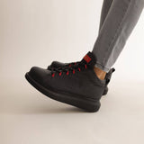 Casual Boots Platform High Tops for Men by Apollo Moda | Pato Crimson Accents