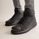 Casual Boots Platform High Tops for Men by Apollo Moda | Pato Midnight Elegance