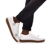 Low Top Casual Sneakers for Men by Apollo | Izmir in White & Brown