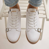 Low Top Casual Sneakers for Men by Apollo | Izmir in White & Brown