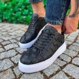 Casual Orthopedic Comfort Sneakers for Men by Apollo Moda | Zeus Midnight Weave