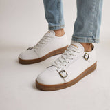 Low Top Casual Sneakers for Men by Apollo | Izmir in White & Brown