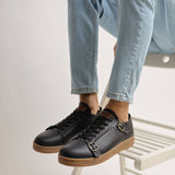 Low Top Casual Sneakers for Men by Apollo | Izmir in Black & Brown