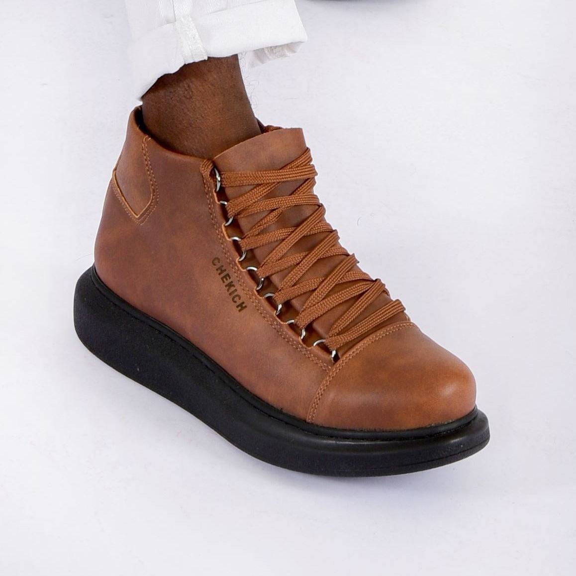 High Top Platform Sneakers for Men by Apollo | Kelly in Burnished Balance