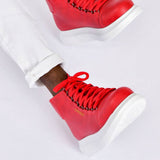 High Top Platform Sneakers for Women by Apollo | Kelly in Ruby Radiance