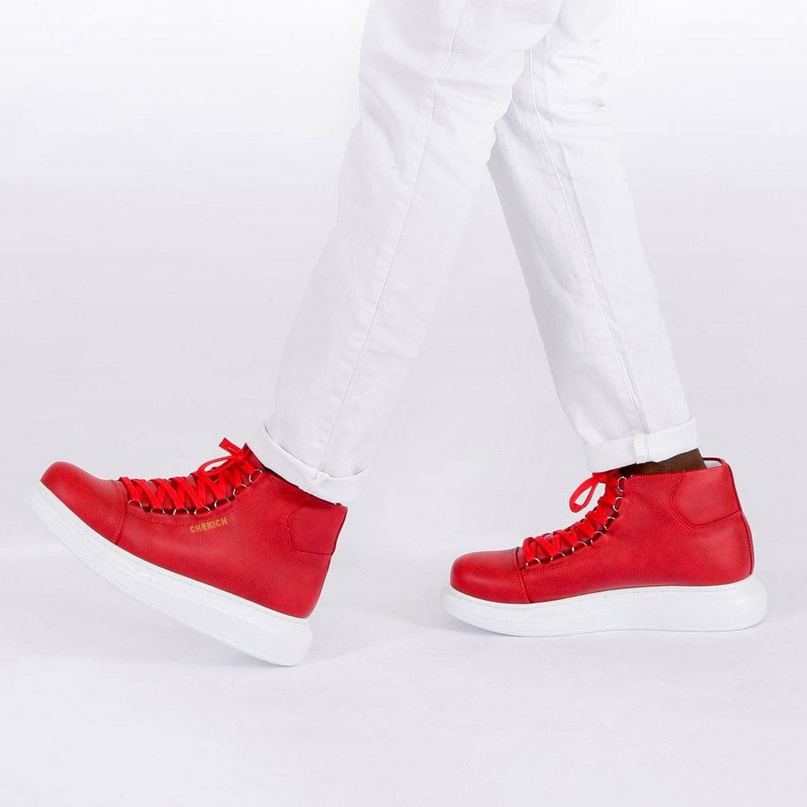 High Top Platform Sneakers for Women by Apollo | Kelly in Ruby Radiance