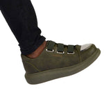 Slip-On Fashion Sneakers With Toe Cap for Men by Apollo | Luiz in Verdant Green