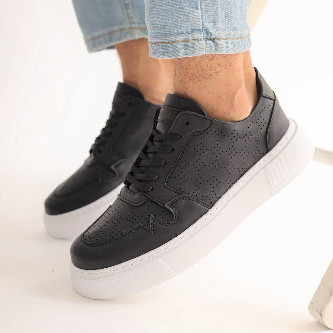 Low Top Casual Sneakers for Men by Apollo | Oxford in Black