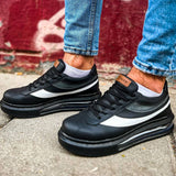 Casual Men's Sneakers With Air Soles by Apollo Moda | Espana Monochrome Motion