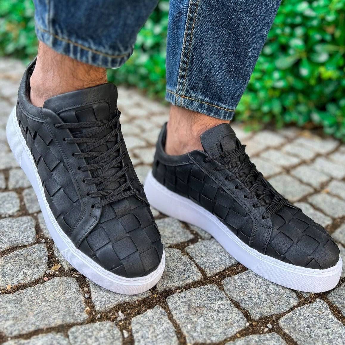 Casual Orthopedic Comfort Sneakers for Men by Apollo Moda | Zeus Midnight Weave
