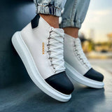 High Top Platform Sneakers for Men by Apollo | Kelly in Monochrome Marvel