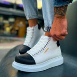 High Top Platform Sneakers for Men by Apollo | Kelly in Monochrome Marvel
