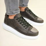 Casual Women's Low Top Sneakers by Apollo | Luiz Z in Olive Elegance