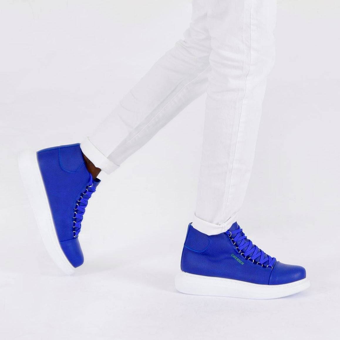 High Top Platform Sneakers for Women by Apollo | Kelly in Azure Allure